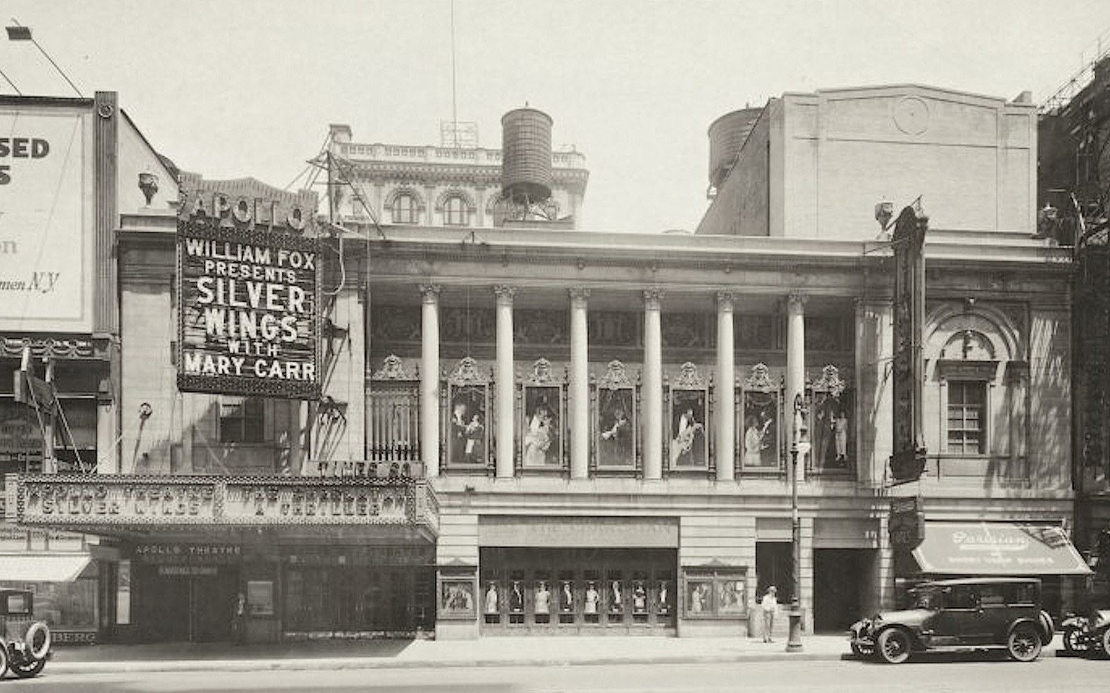 The Apollo and Times Square theatres on West 42nd Street, photographed in the 1920s